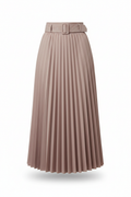 Falda Midi Plisada Rosa